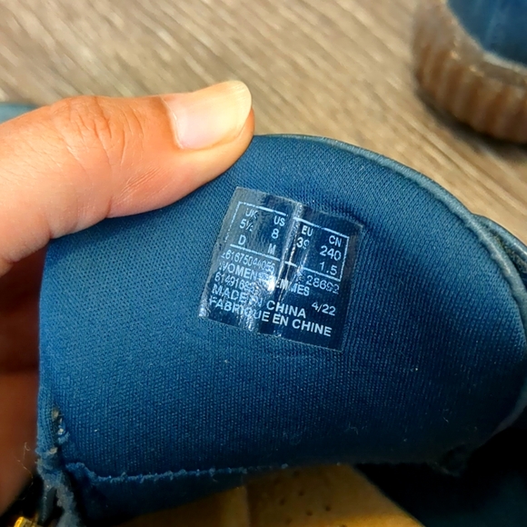 Clarks Caroline Park Ocean Blue Leather Boots - Picture 2 of 9